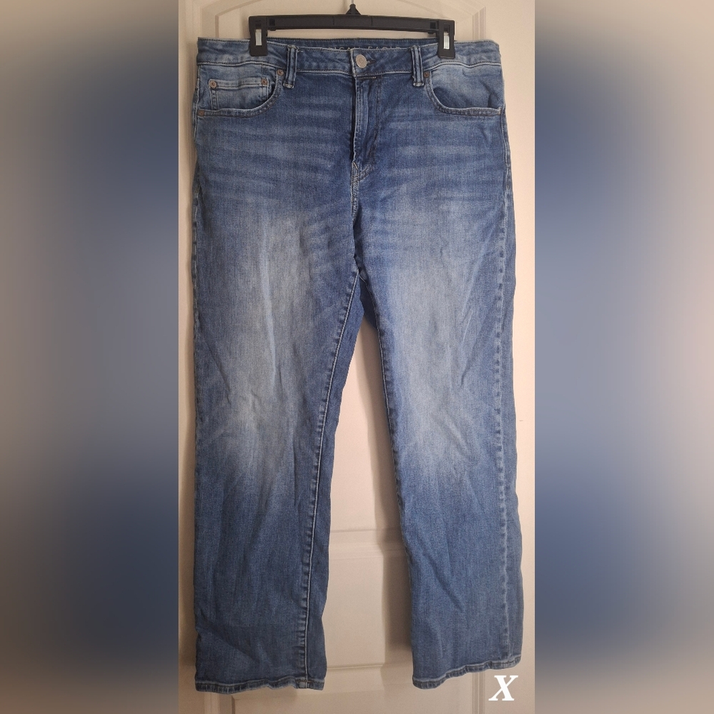Americsn Eagle Next Level Flex Straigth  Stylish Blue Denim Jeans 36 X 30 Casual
